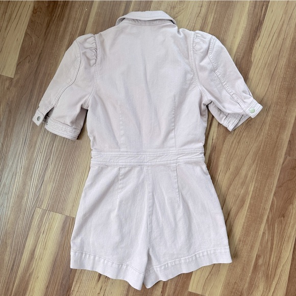 7 FOR ALL MANKIND Seamed Romper in Soft Lavender Pink Purple Sz. Small - Picture 12 of 15